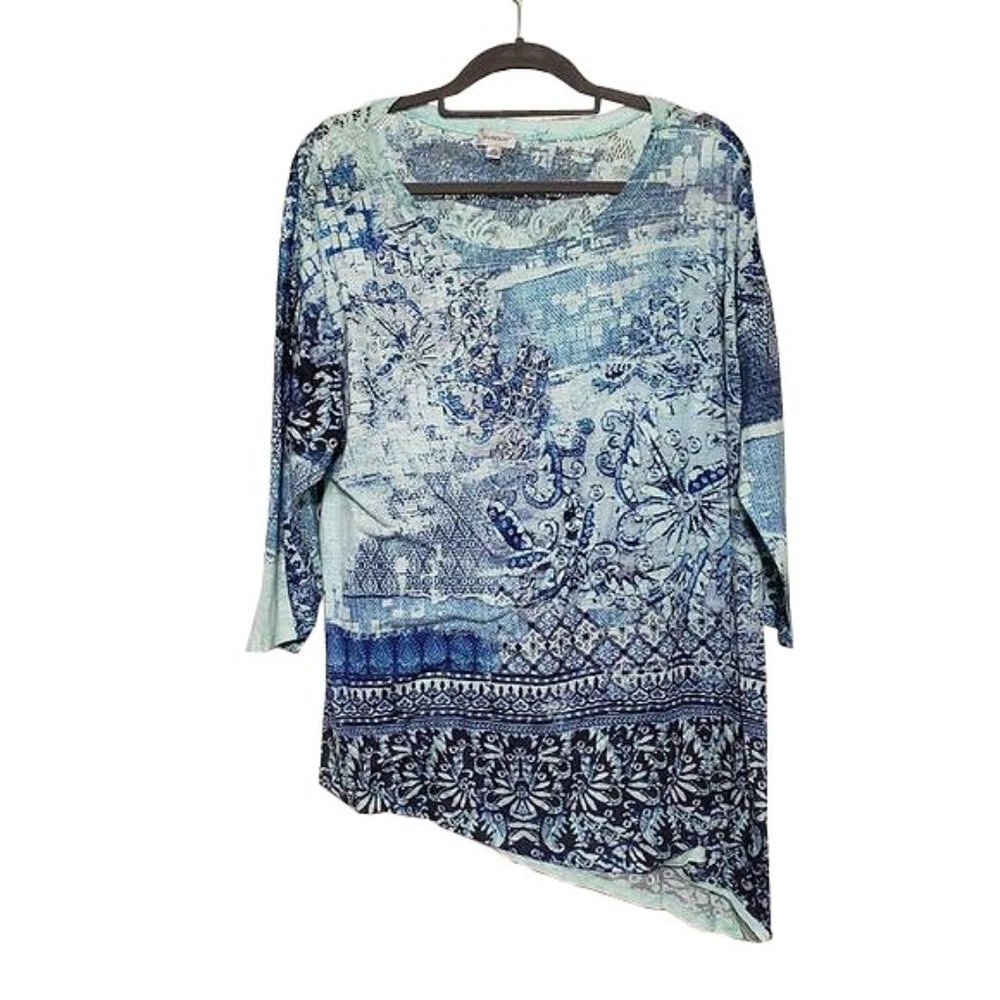 Avenue Women's Blue Turquiose Blouse